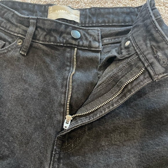 Everlane The Curvy Cheeky Women's Jeans, Washed Black , 26 Crop, High Waisted - Picture 13 of 15